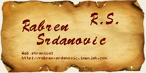 Rabren Srdanović vizit kartica